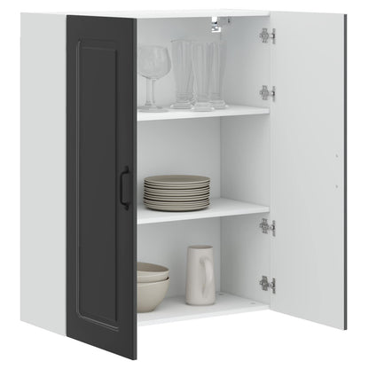 vidaXL Dishwasher Panel Kalmar Black 80 x 31 x 100 cm Engineered Wood