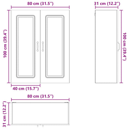 vidaXL Dishwasher Panel Kalmar Sonoma Oak 80 x 31 x 100 cm