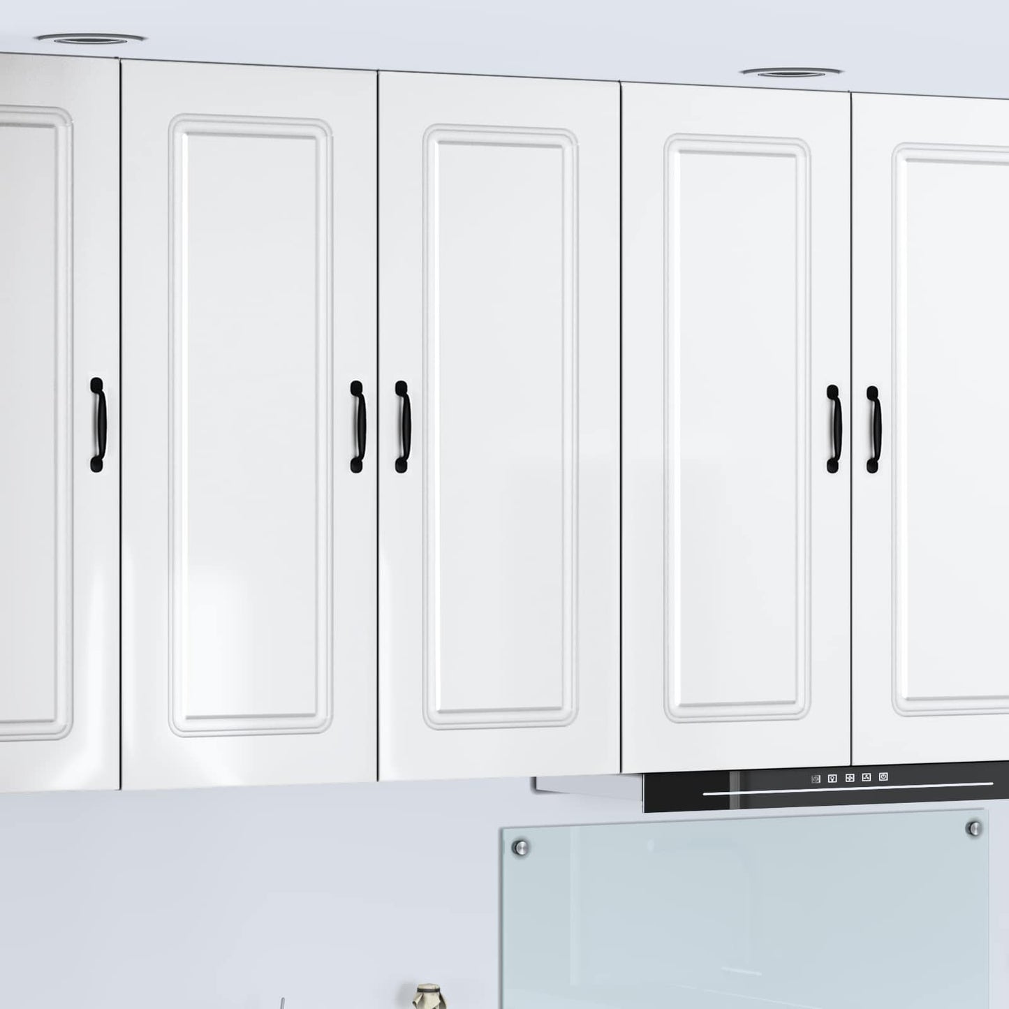 vidaXL Dishwasher Panel Kalmar High Gloss White 80 x 31 x 100 cm