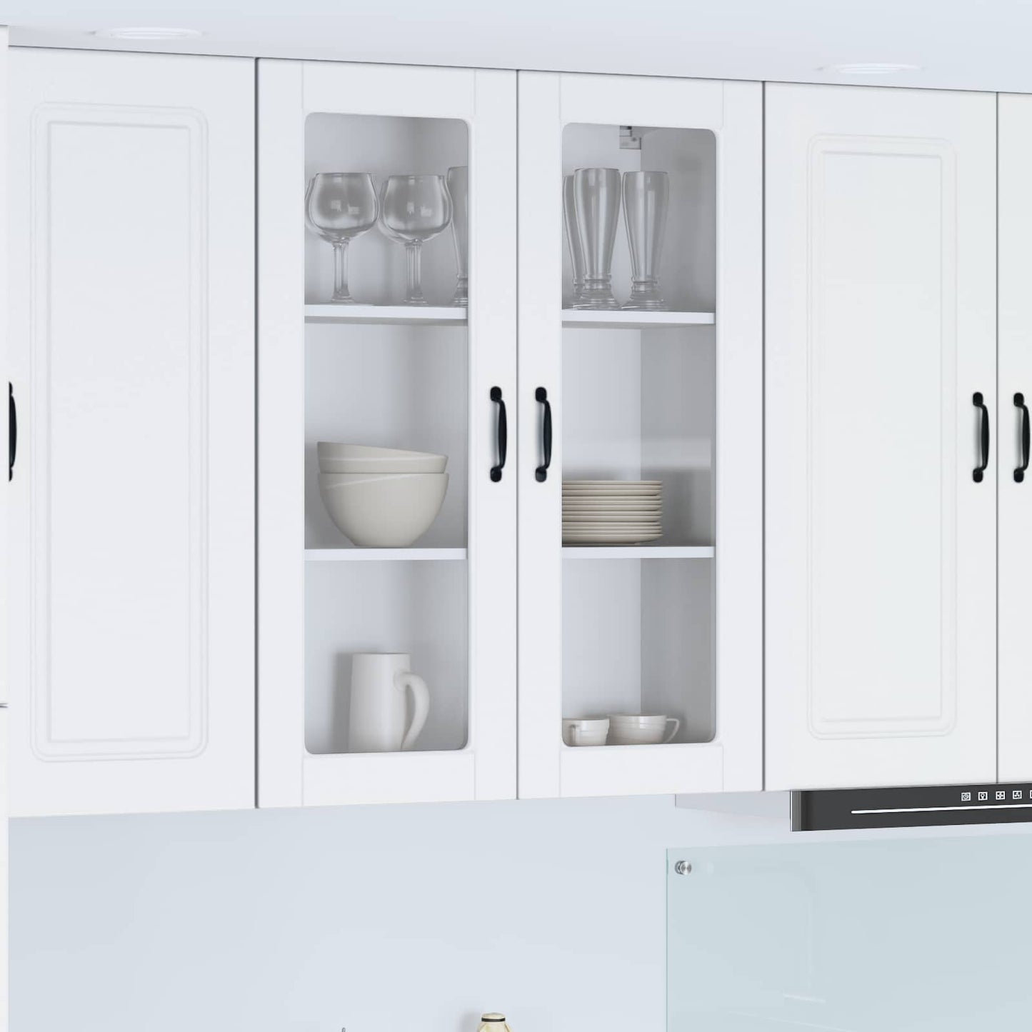 vidaXL Dishwasher Panel Kalmar White 80 x 31 x 100 cm Engineered Wood