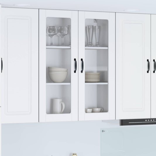 vidaXL Dishwasher Panel Kalmar White 80 x 31 x 100 cm Engineered Wood