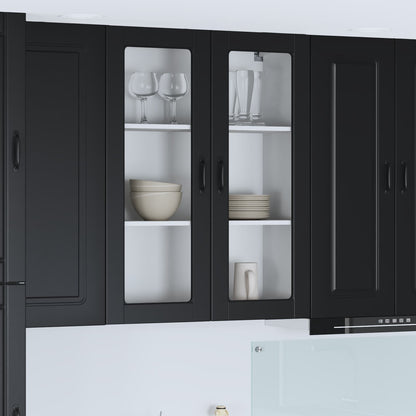 vidaXL Dishwasher Panel Kalmar Black 80 x 31 x 100 cm Engineered Wood