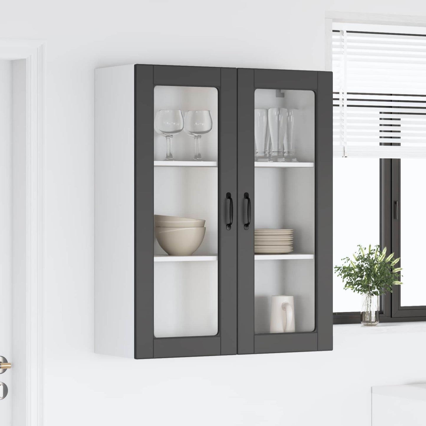 vidaXL Dishwasher Panel Kalmar Black 80 x 31 x 100 cm Engineered Wood