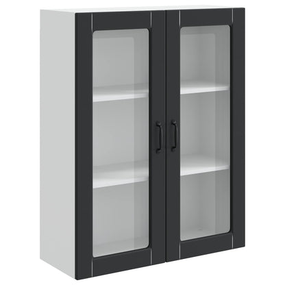 vidaXL Dishwasher Panel Kalmar Black 80 x 31 x 100 cm Engineered Wood
