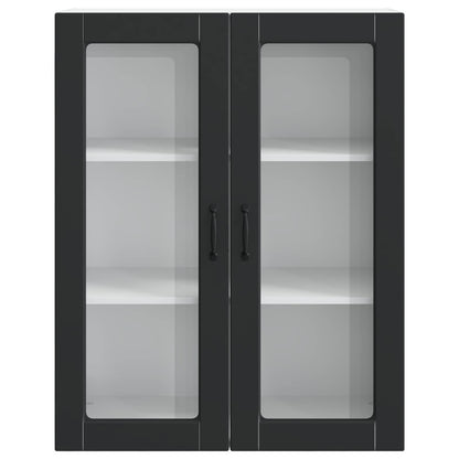 vidaXL Dishwasher Panel Kalmar Black 80 x 31 x 100 cm Engineered Wood