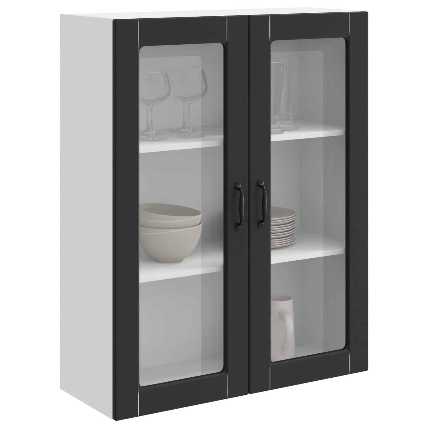 vidaXL Dishwasher Panel Kalmar Black 80 x 31 x 100 cm Engineered Wood