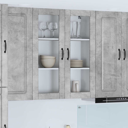 vidaXL Dishwasher Panel Kalmar Concrete Grey 80 x 31 x 100 cm