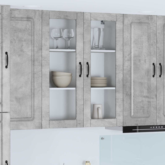 vidaXL Dishwasher Panel Kalmar Concrete Grey 80 x 31 x 100 cm