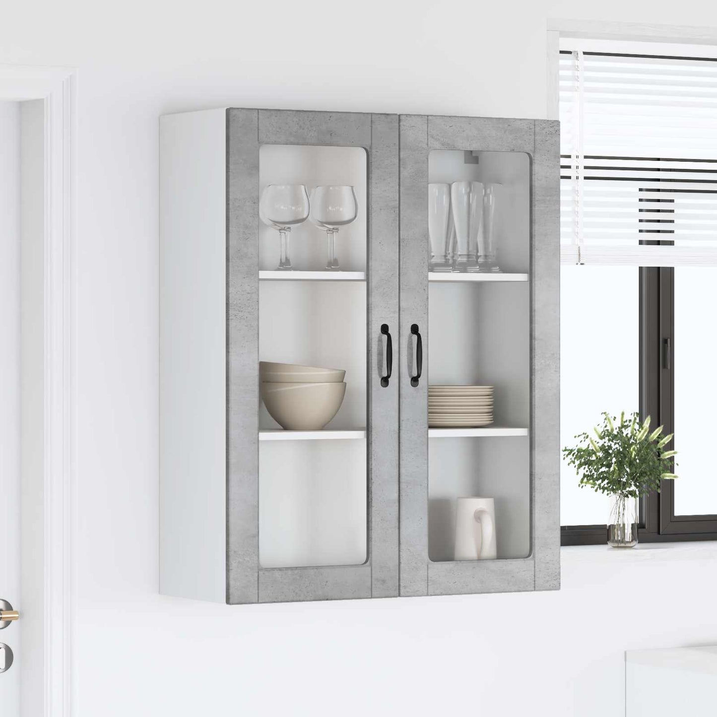 vidaXL Dishwasher Panel Kalmar Concrete Grey 80 x 31 x 100 cm