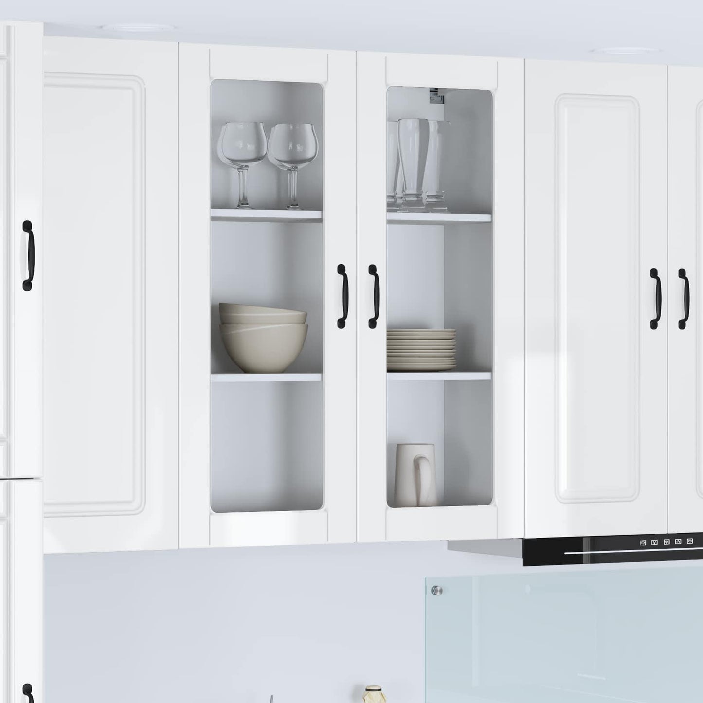 vidaXL Dishwasher Panel Kalmar High Gloss White 80 x 31 x 100 cm