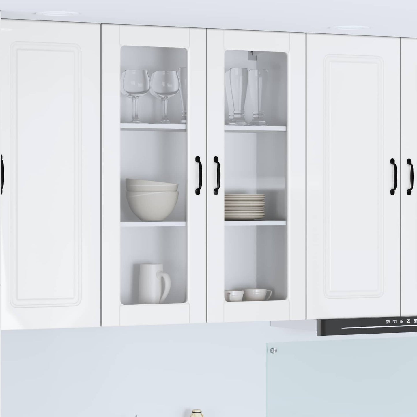 vidaXL Dishwasher Panel Kalmar High Gloss White 80 x 31 x 100 cm