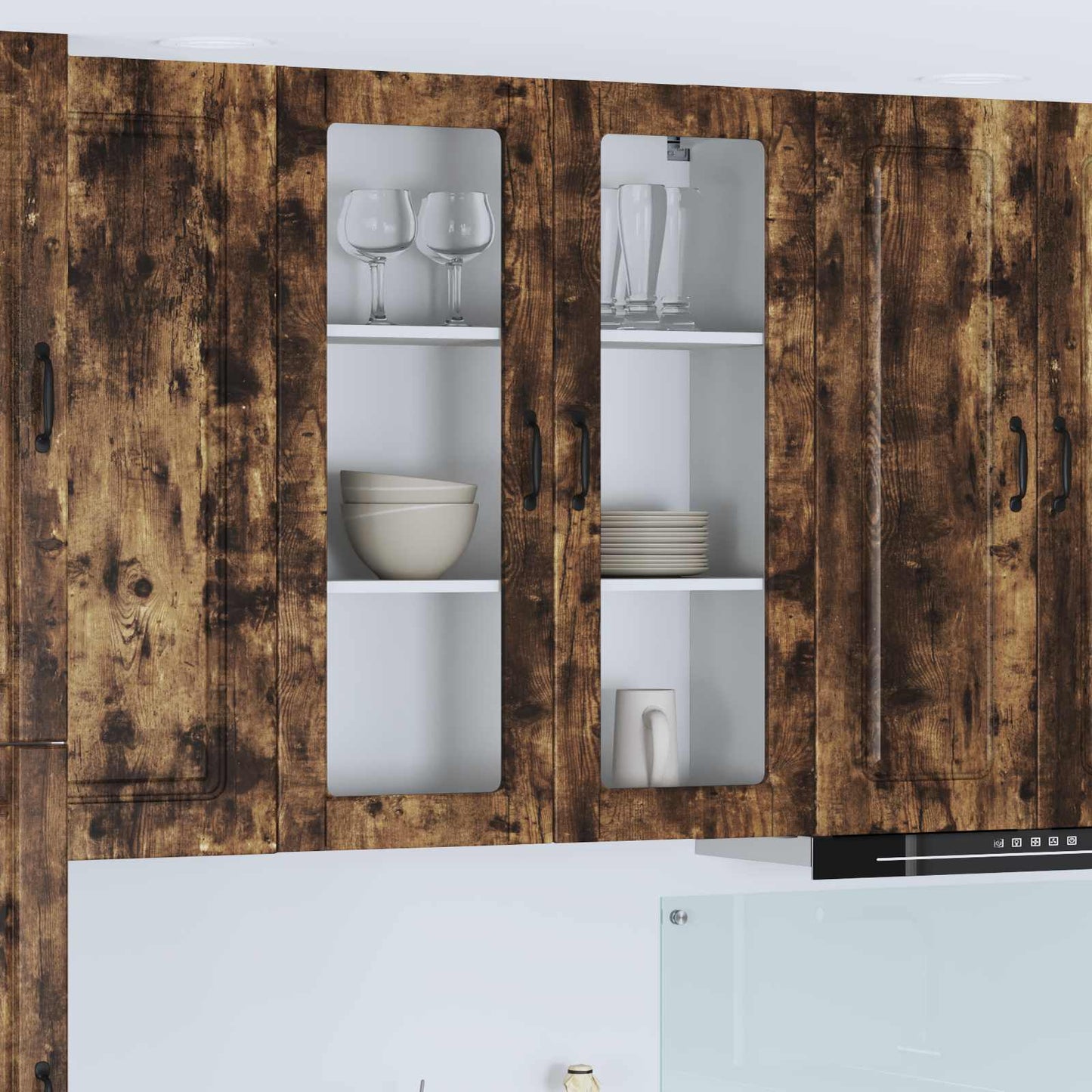 vidaXL Dishwasher Panel Kalmar Smoked Oak 80 x 31 x 100 cm