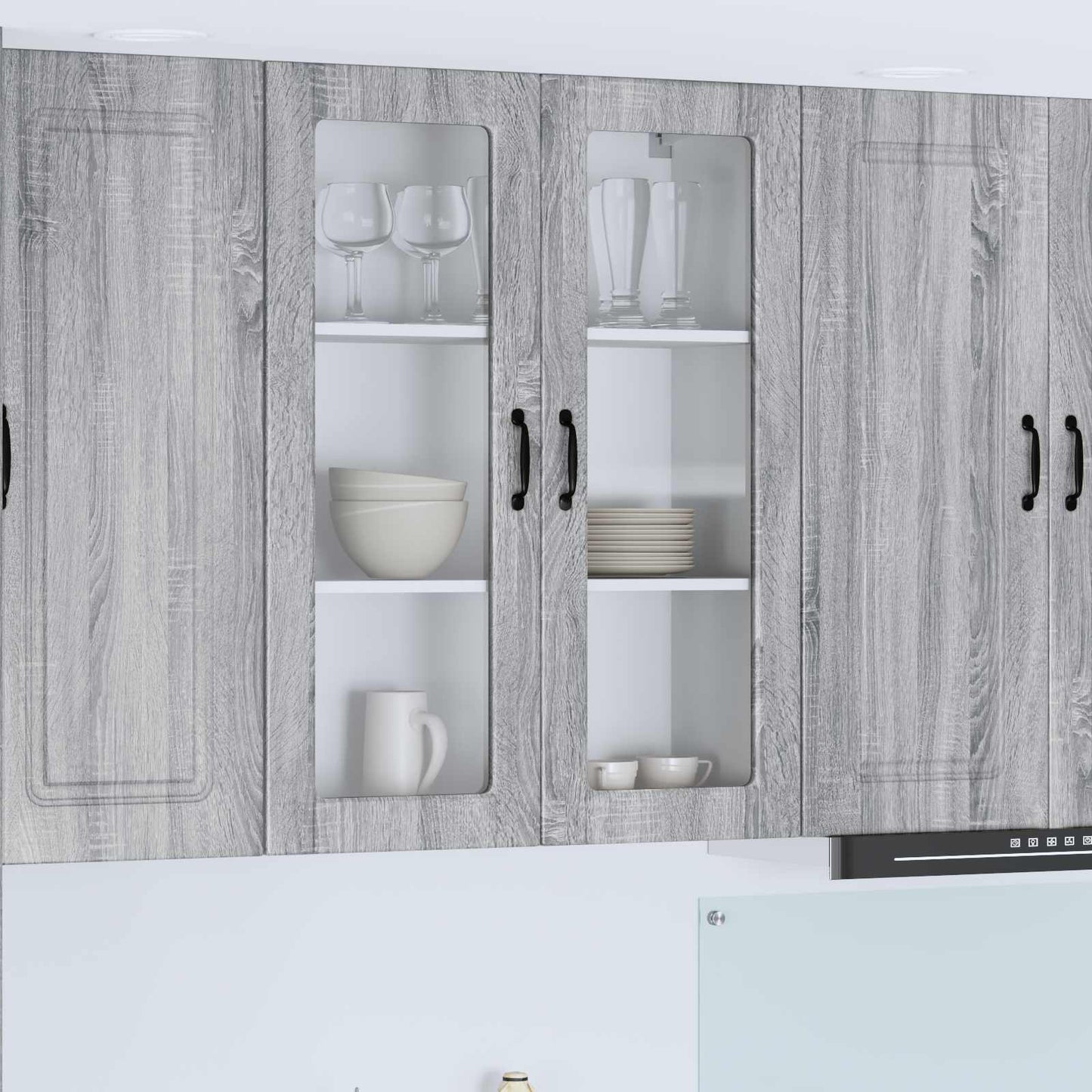 vidaXL Dishwasher Panel Kalmar Grey Sonoma 80 x 31 x 100 cm