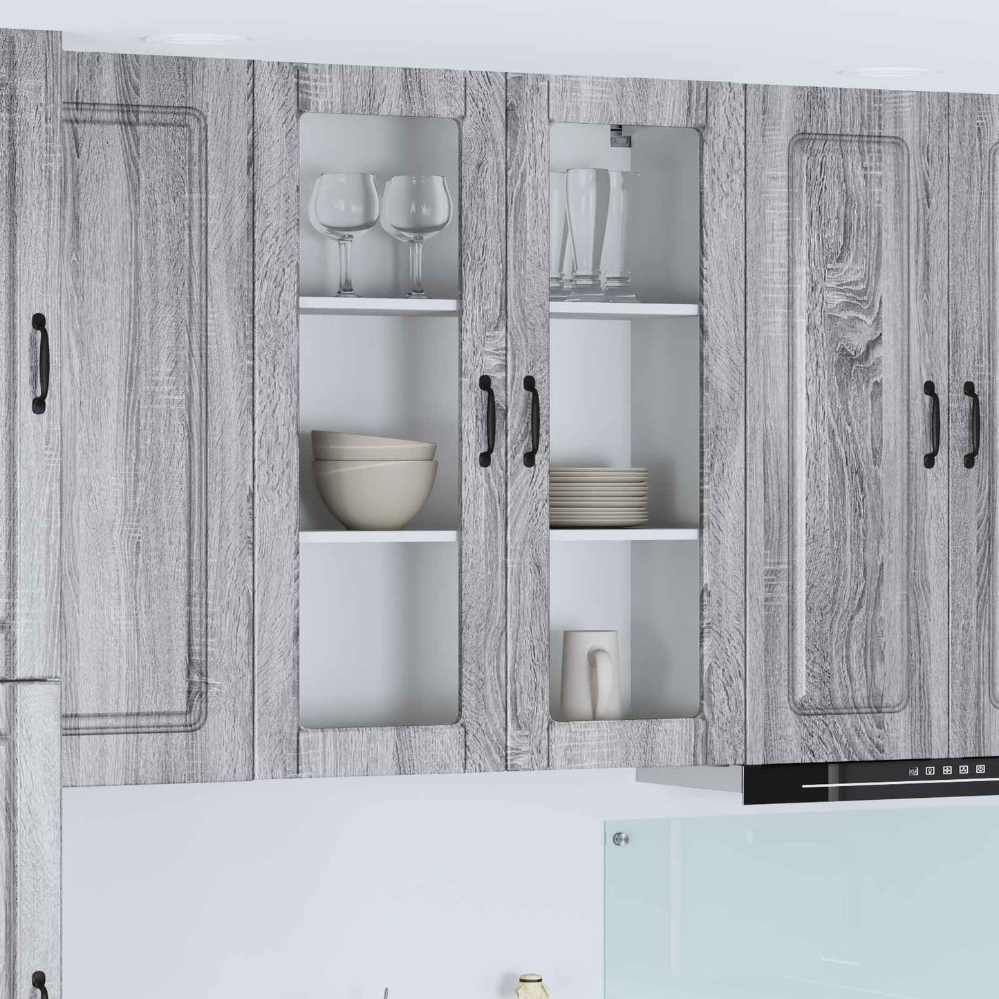 vidaXL Dishwasher Panel Kalmar Grey Sonoma 80 x 31 x 100 cm
