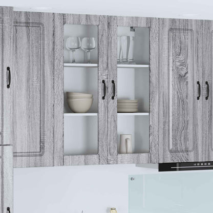 vidaXL Dishwasher Panel Kalmar Grey Sonoma 80 x 31 x 100 cm