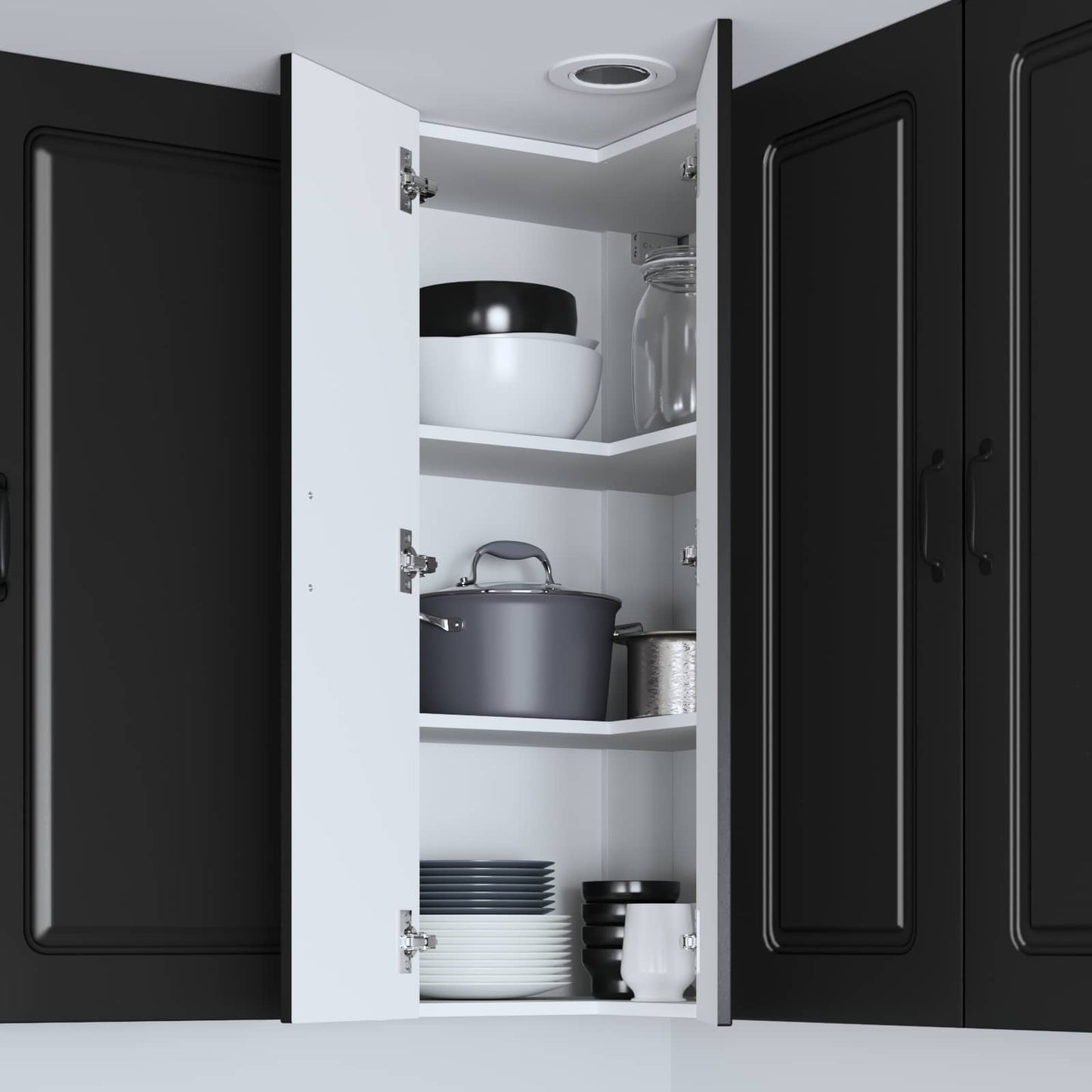 vidaXL Dishwasher Panel Kalmar Black 57 x 57 x 100 cm Engineered Wood