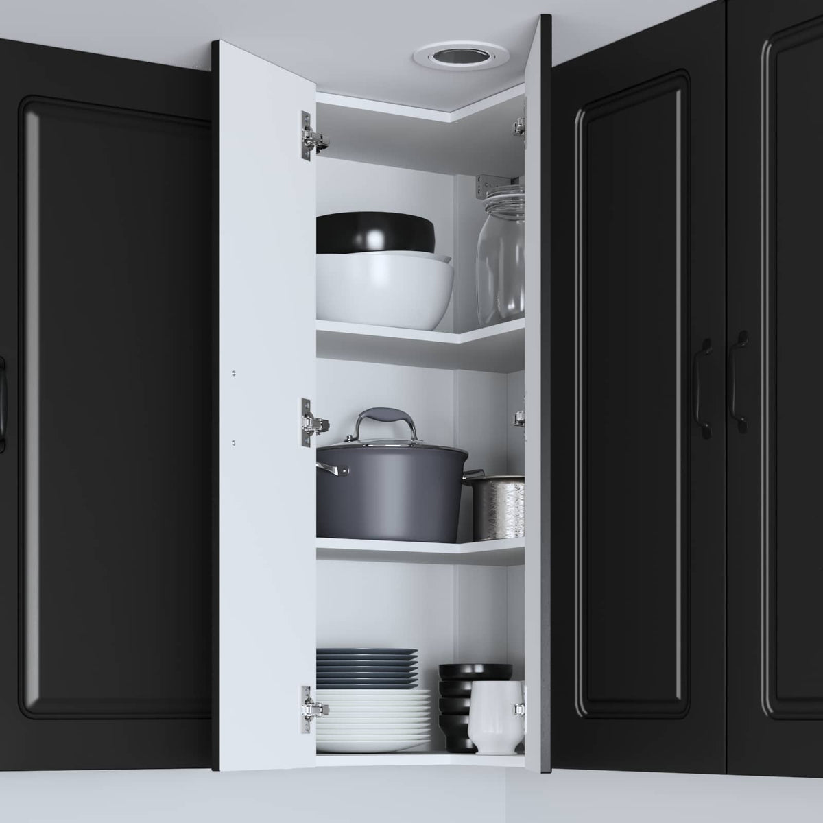 vidaXL Dishwasher Panel Kalmar Black 57 x 57 x 100 cm Engineered Wood