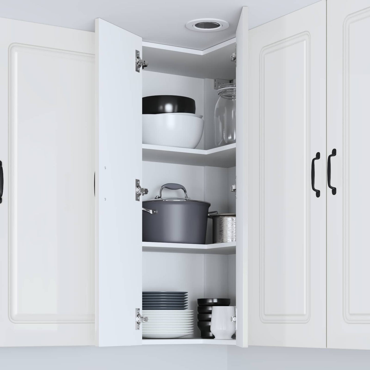 vidaXL Dishwasher Panel Kalmar High Gloss White 57 x 57 x 100 cm