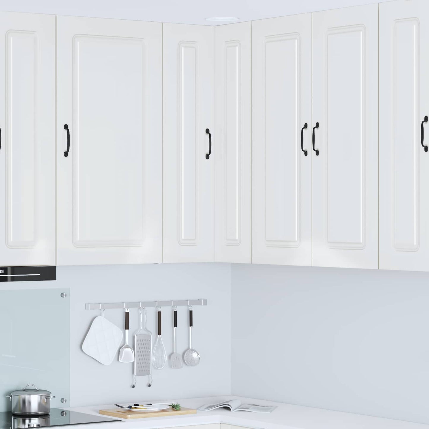 vidaXL Dishwasher Panel Kalmar High Gloss White 57 x 57 x 100 cm