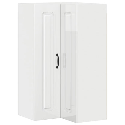 vidaXL Dishwasher Panel Kalmar High Gloss White 57 x 57 x 100 cm