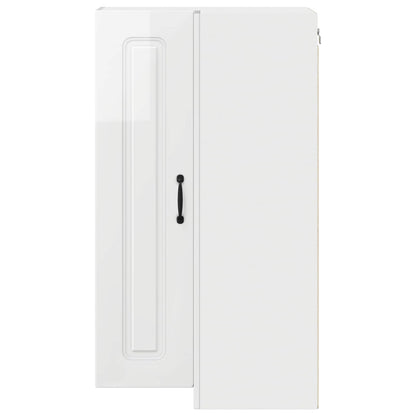 vidaXL Dishwasher Panel Kalmar High Gloss White 57 x 57 x 100 cm