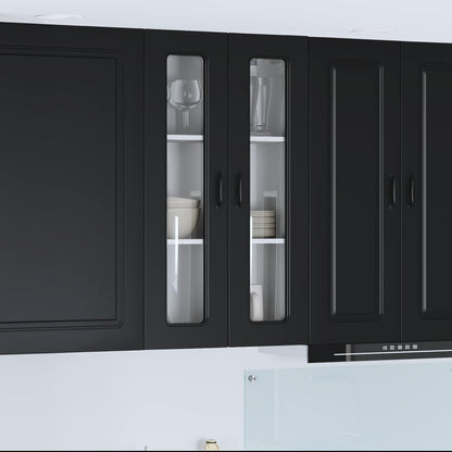 vidaXL Dishwasher Panel Kalmar Black 60 x 31 x 100 cm Engineered Wood