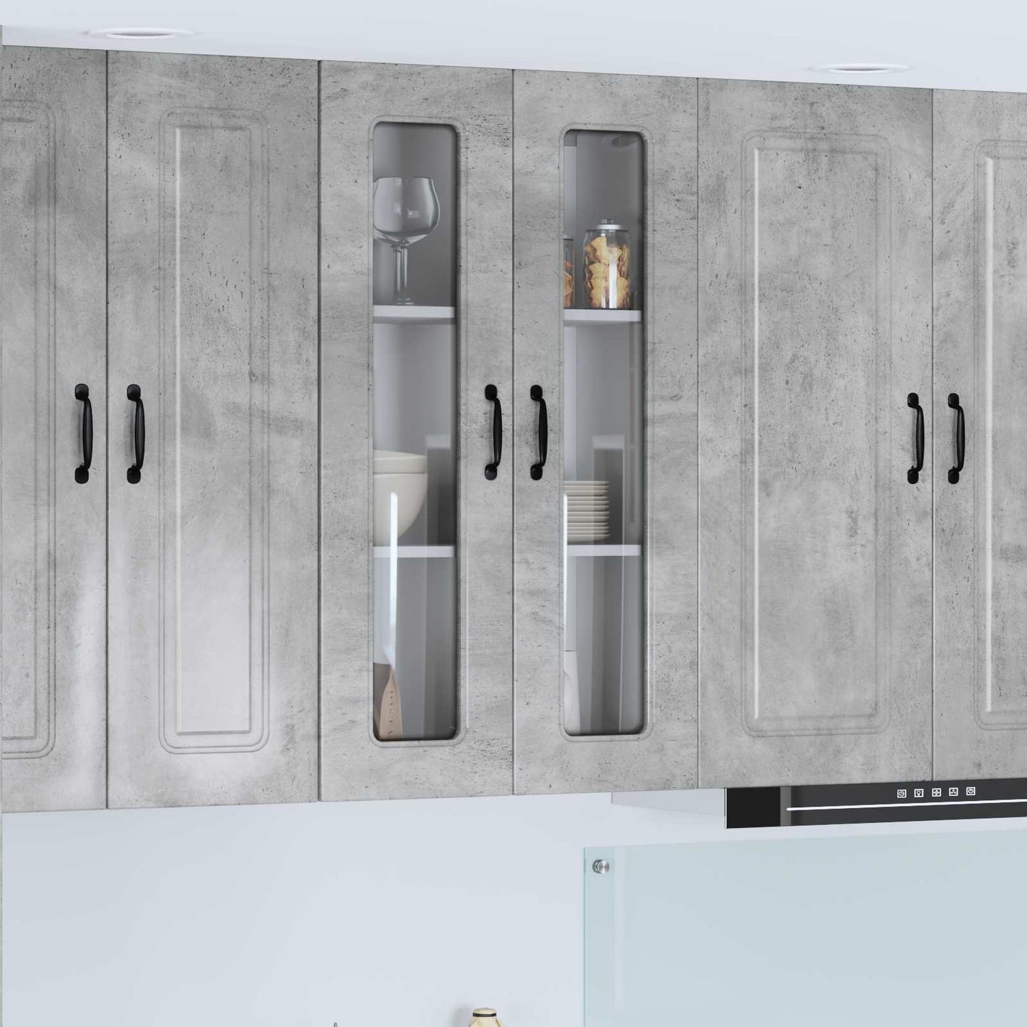 vidaXL Dishwasher Panel Kalmar Concrete Grey 60 x 31 x 100 cm