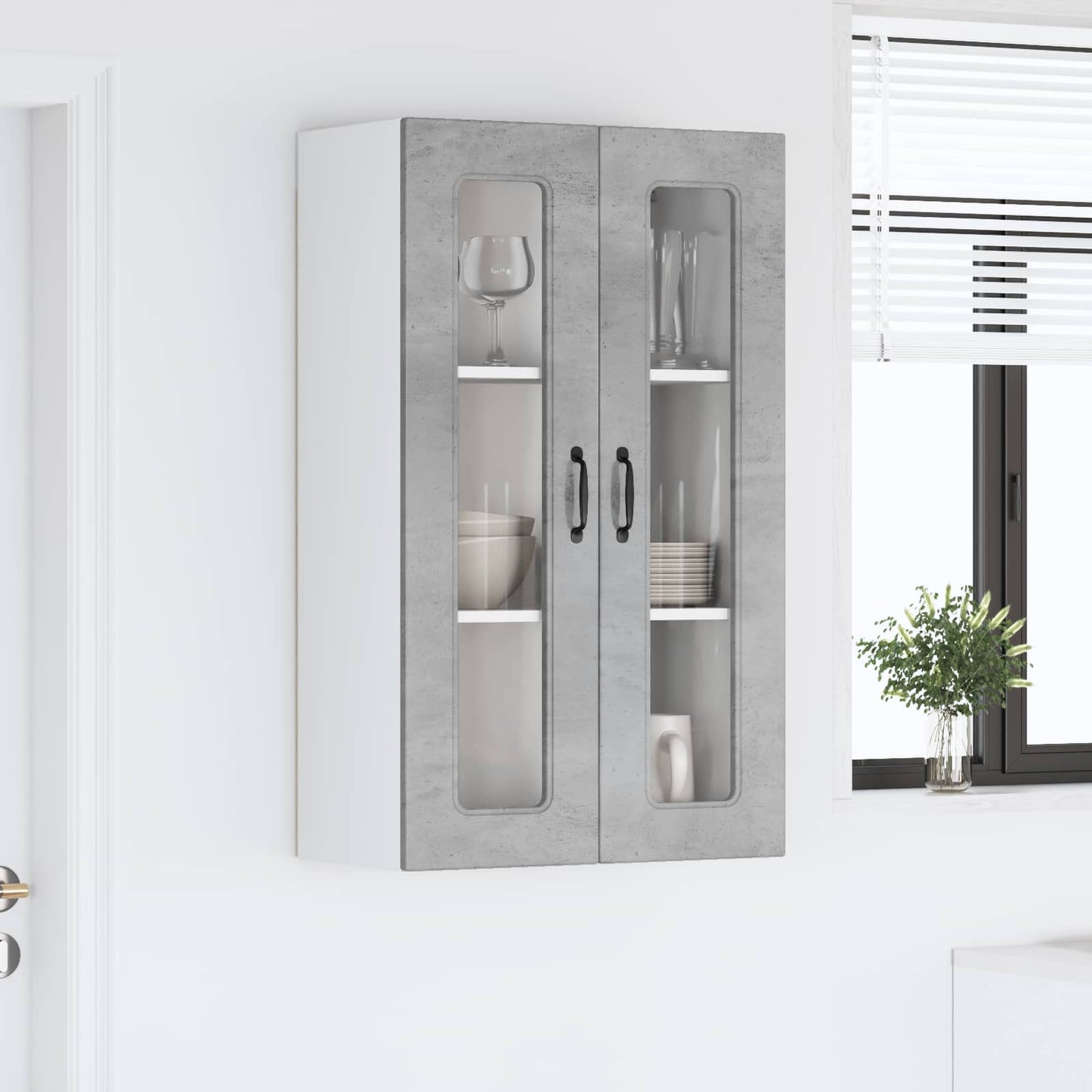 vidaXL Dishwasher Panel Kalmar Concrete Grey 60 x 31 x 100 cm