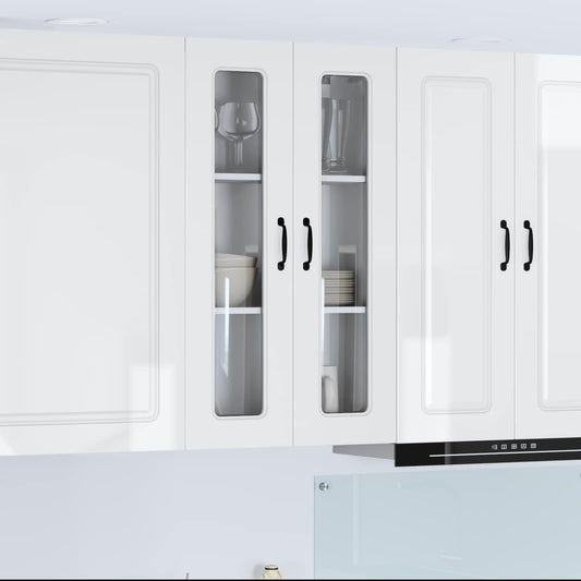 vidaXL Dishwasher Panel Kalmar High Gloss White 60 x 31 x 100 cm
