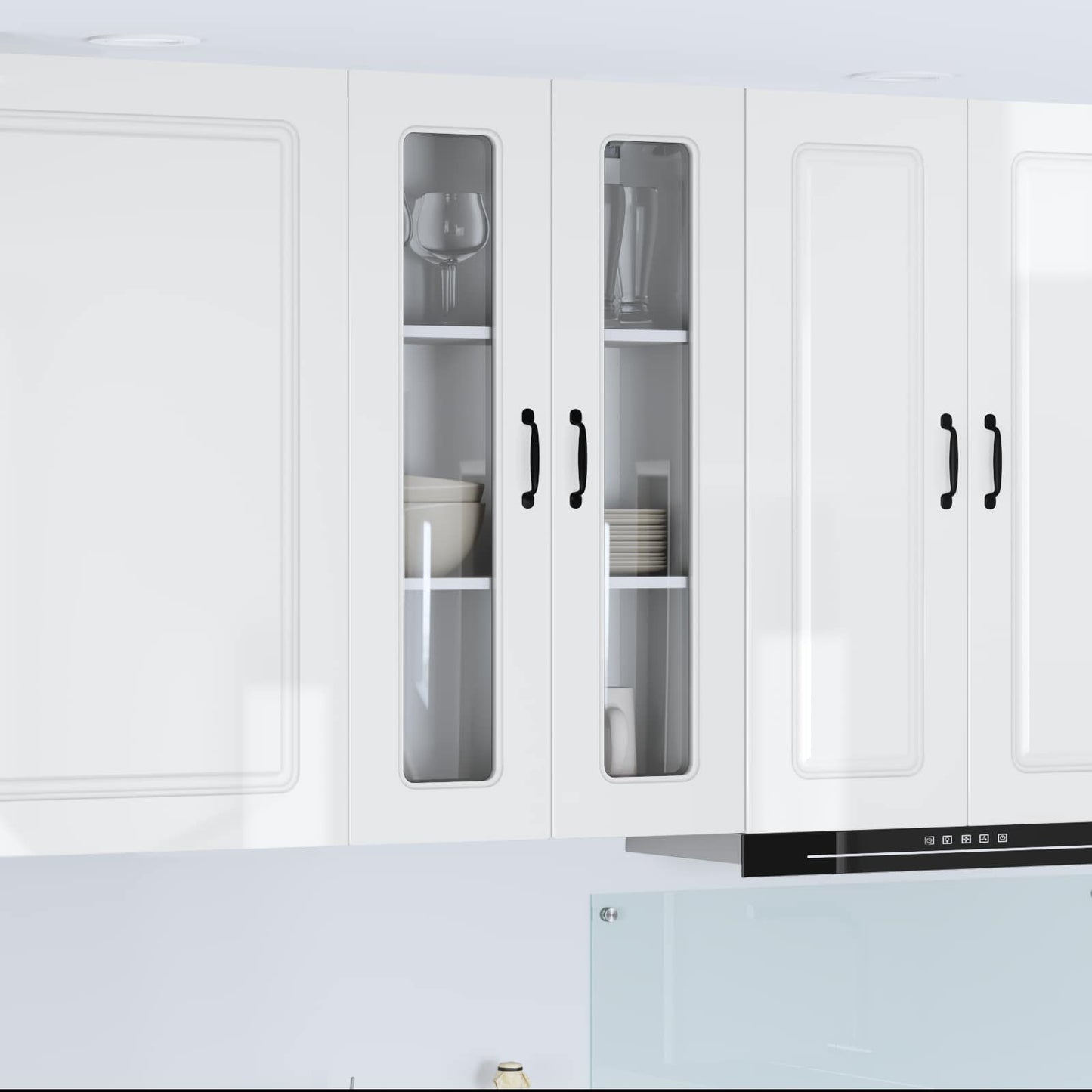 vidaXL Dishwasher Panel Kalmar High Gloss White 60 x 31 x 100 cm