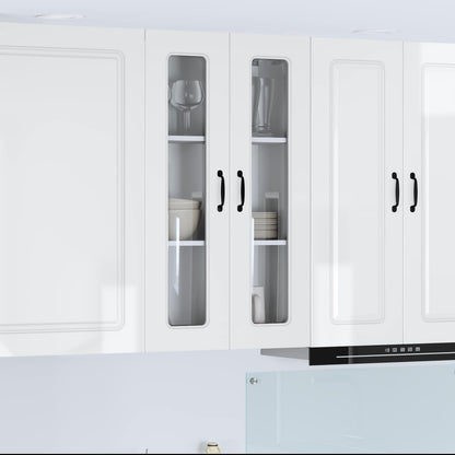 vidaXL Dishwasher Panel Kalmar High Gloss White 60 x 31 x 100 cm