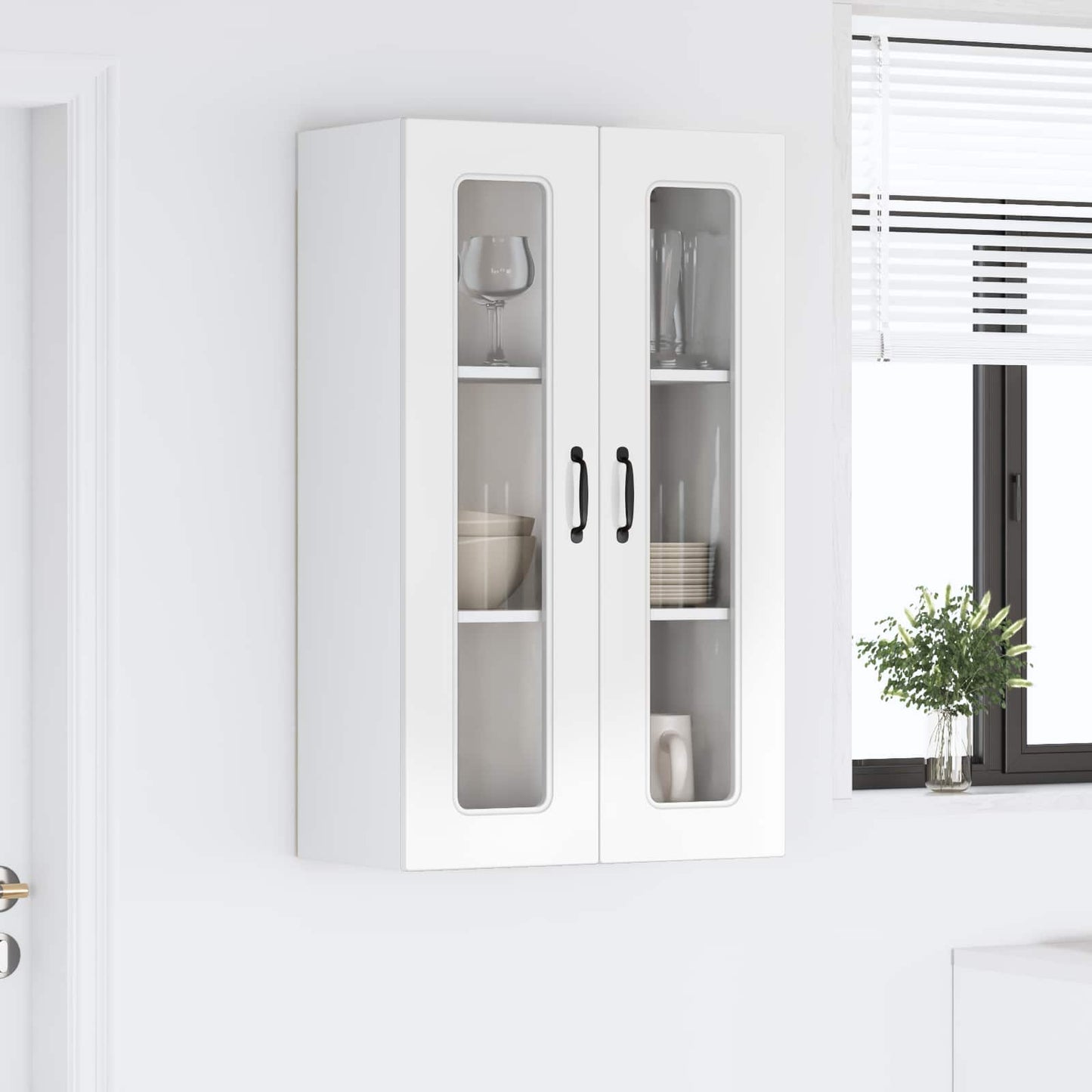vidaXL Dishwasher Panel Kalmar High Gloss White 60 x 31 x 100 cm