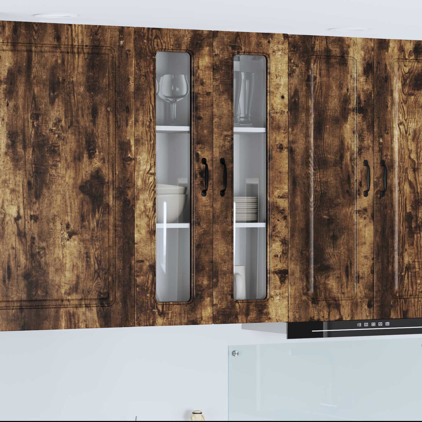 vidaXL Dishwasher Panel Kalmar Smoked Oak 60 x 31 x 100 cm