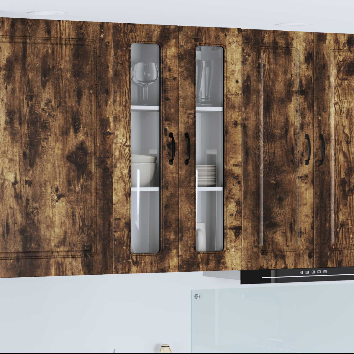 vidaXL Dishwasher Panel Kalmar Smoked Oak 60 x 31 x 100 cm