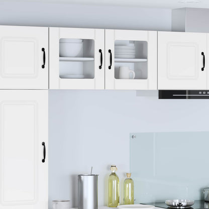 vidaXL Wall Glass Cabinet LUCCA White 40 x 31 x 40 cm Engineered Wood