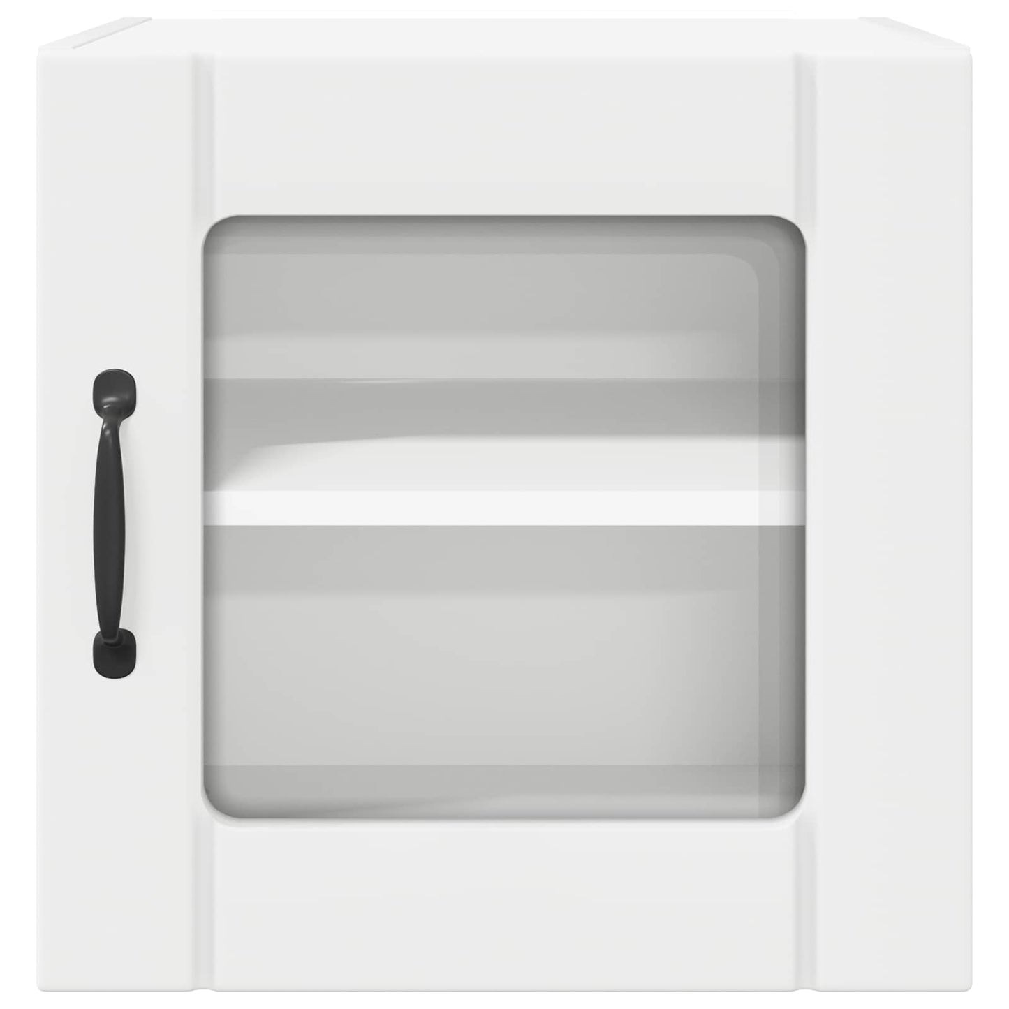 vidaXL Wall Glass Cabinet LUCCA White 40 x 31 x 40 cm Engineered Wood