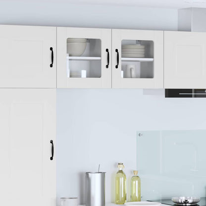 vidaXL Wall Glass Cabinet LUCCA 2 pcs White 40 x 31 x 40 cm