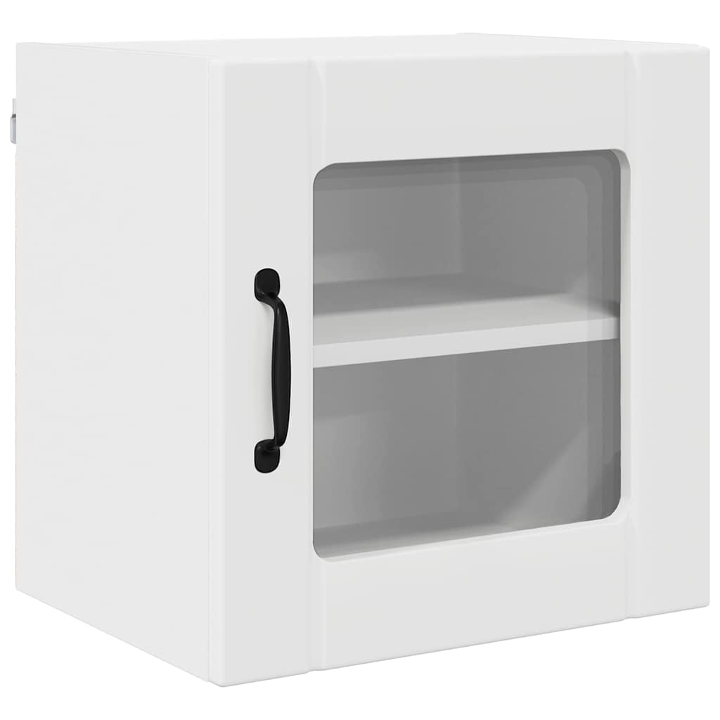 vidaXL Wall Glass Cabinet LUCCA 2 pcs White 40 x 31 x 40 cm