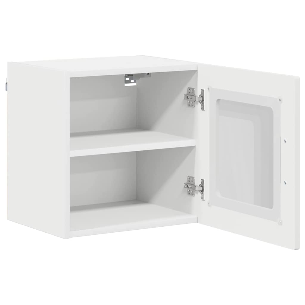 vidaXL Wall Glass Cabinet LUCCA 2 pcs White 40 x 31 x 40 cm