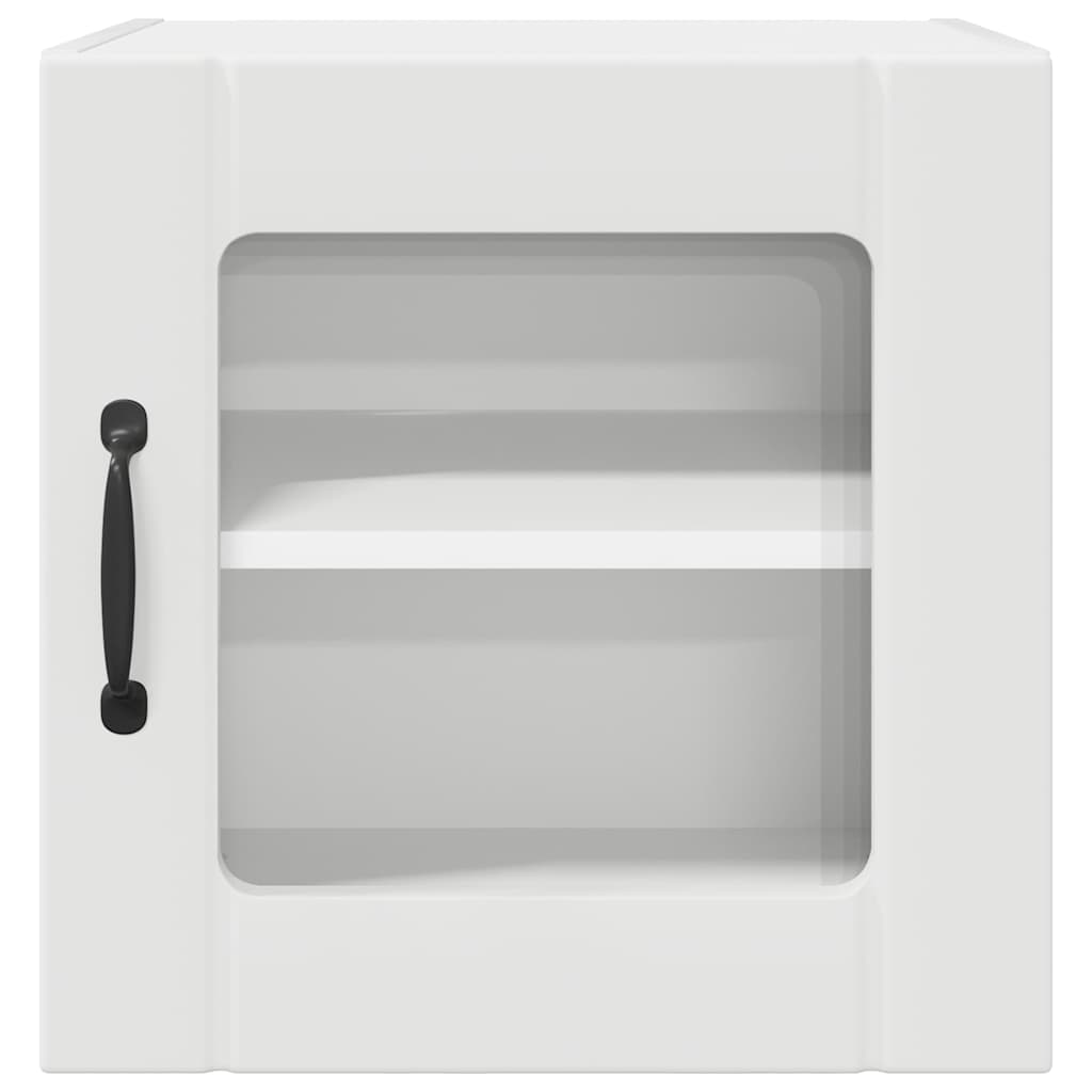 vidaXL Wall Glass Cabinet LUCCA 2 pcs White 40 x 31 x 40 cm