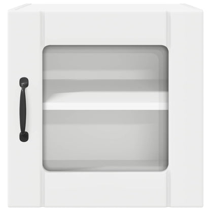 vidaXL Wall Glass Cabinet LUCCA 2 pcs White 40 x 31 x 40 cm