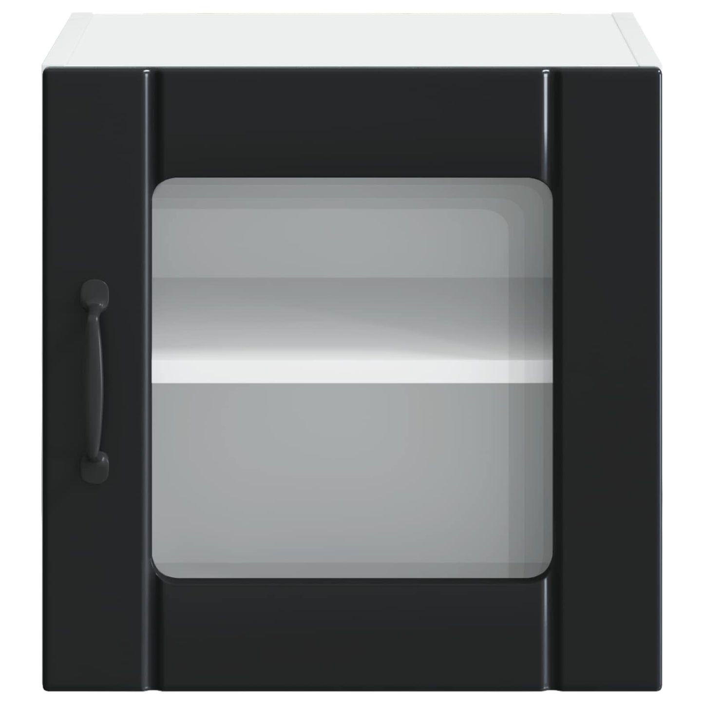 vidaXL Wall Glass Cabinet LUCCA 2 pcs Black 40 x 31 x 40 cm