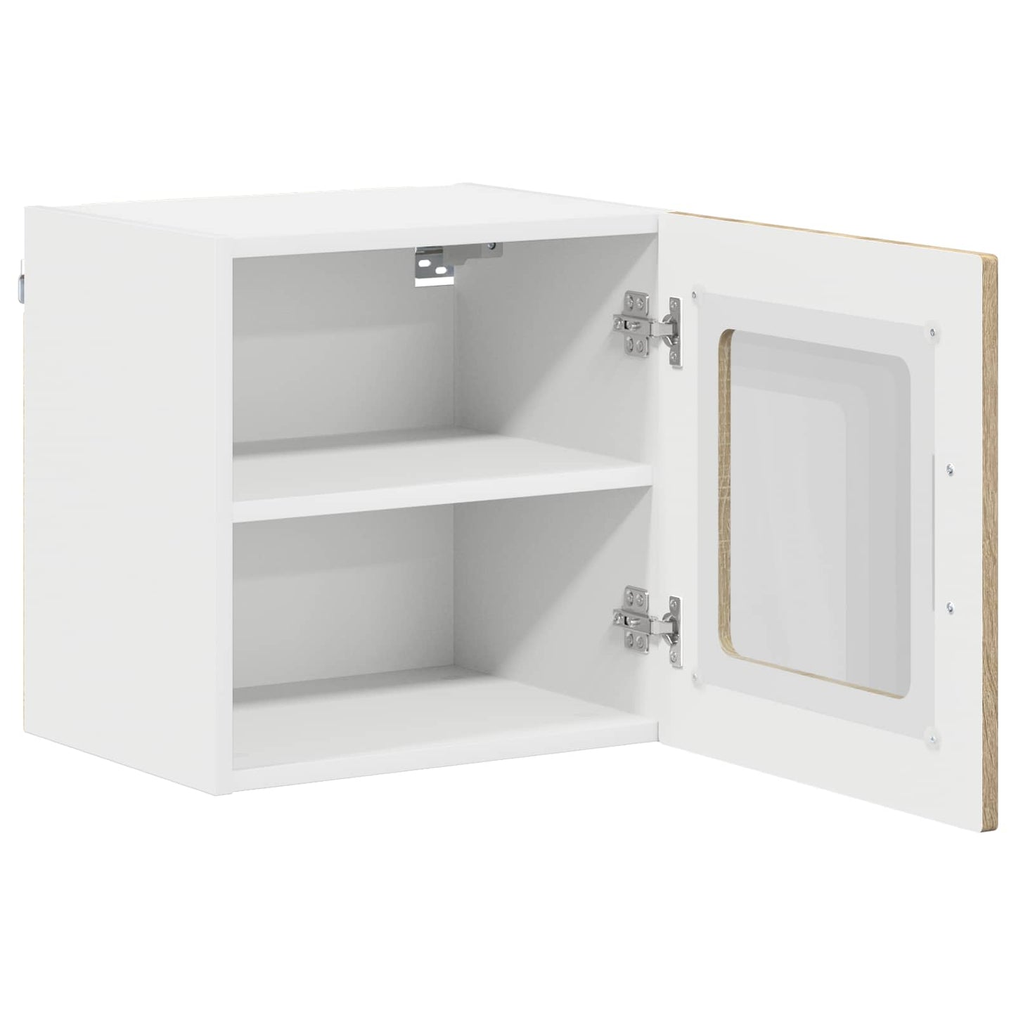 vidaXL Wall Glass Cabinet LUCCA Sonoma Oak 40 x 31 x 40 cm