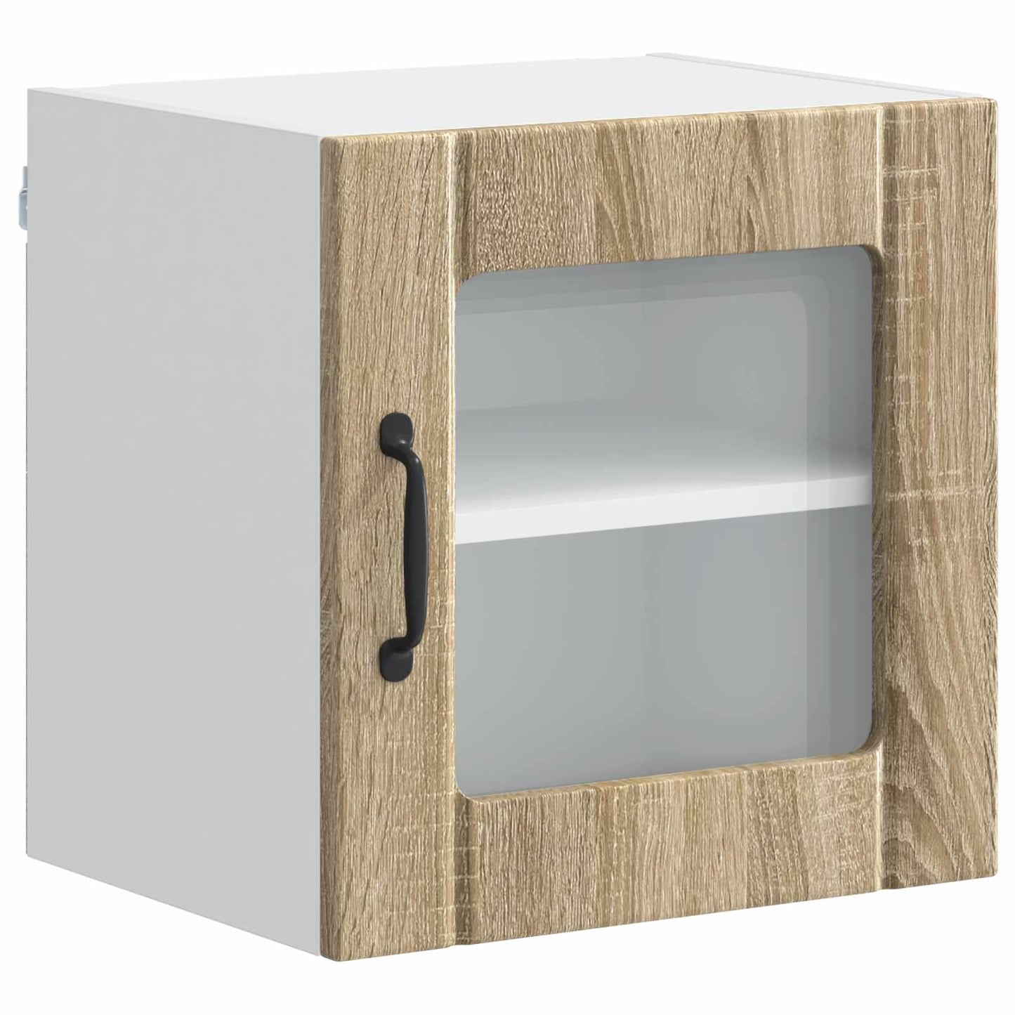 vidaXL Wall Glass Cabinet LUCCA 2 pcs Sonoma Oak 40 x 31 x 40 cm