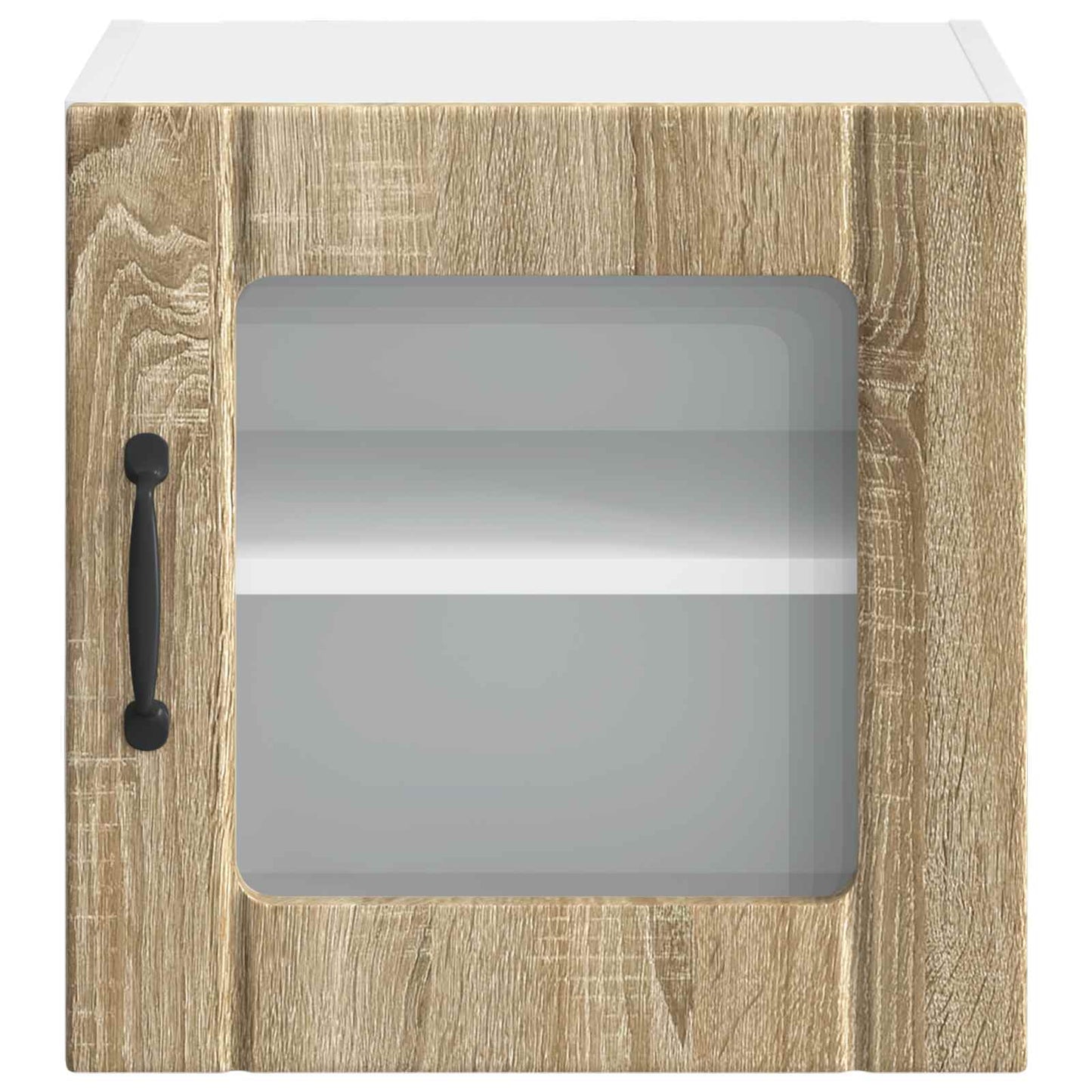 vidaXL Wall Glass Cabinet LUCCA 2 pcs Sonoma Oak 40 x 31 x 40 cm