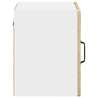 vidaXL Wall Glass Cabinet LUCCA 2 pcs Sonoma Oak 40 x 31 x 40 cm