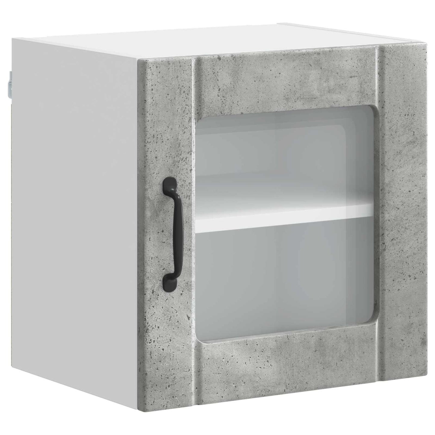 vidaXL Wall Glass Cabinet LUCCA Concrete Grey 40 x 31 x 40 cm