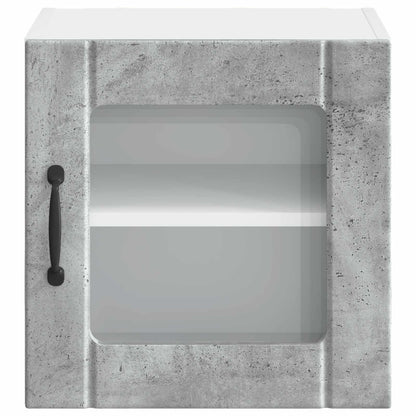 vidaXL Wall Glass Cabinet LUCCA 2 pcs Concrete Grey 40 x 31 x 40 cm