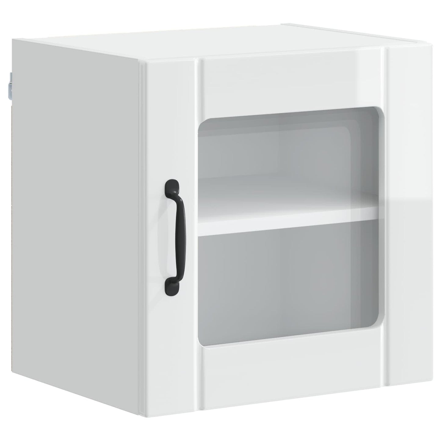 vidaXL Wall Glass Cabinet LUCCA 2 pcs High Gloss White 40 x 31 x 40 cm