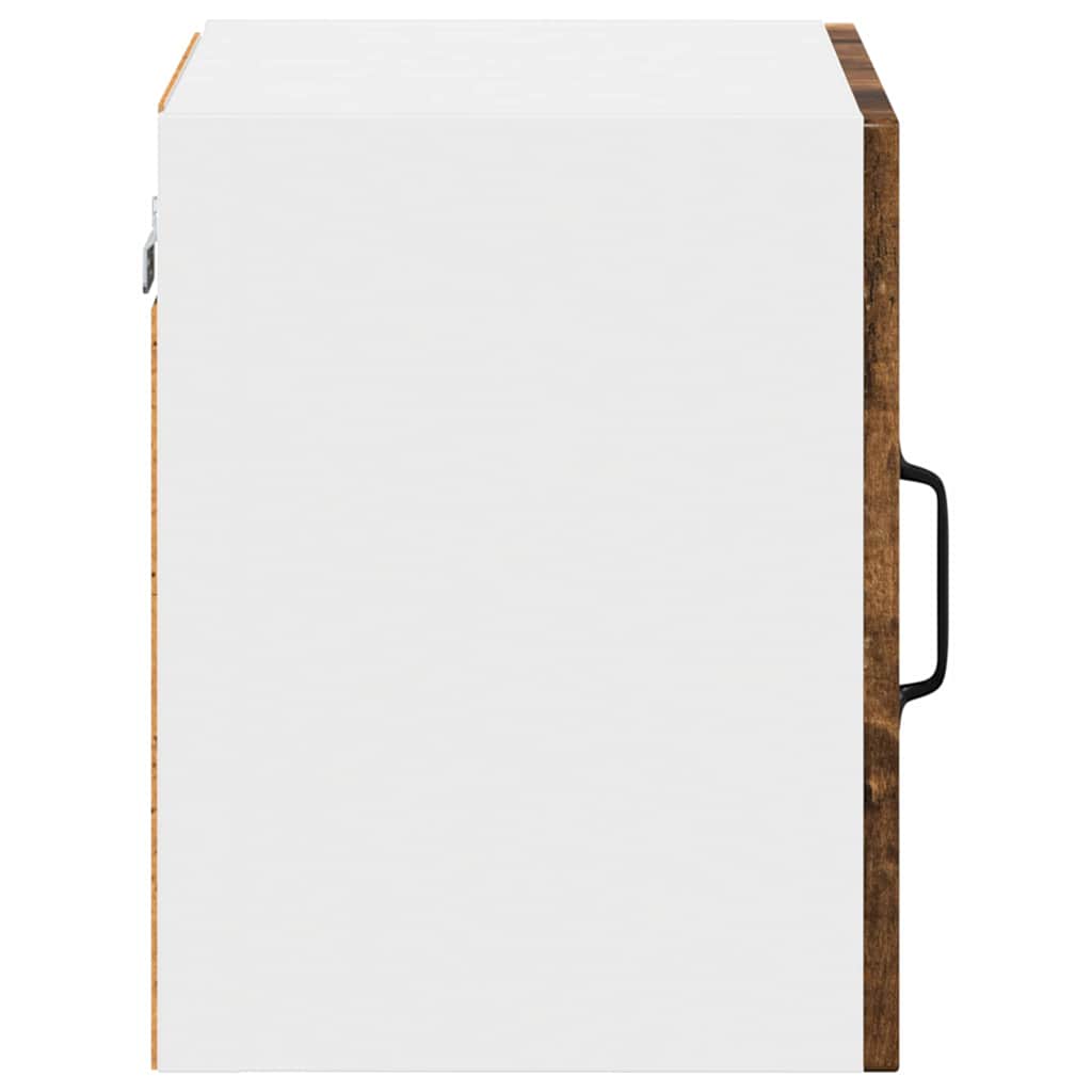 vidaXL Wall Glass Cabinet LUCCA Smoked Oak 40 x 31 x 40 cm